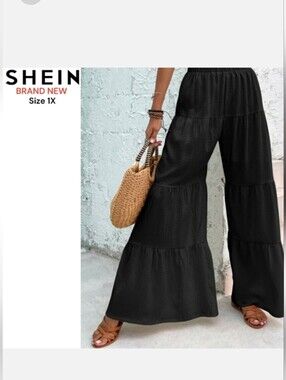 Shein Drawstring Tiered Pants BNWOT
